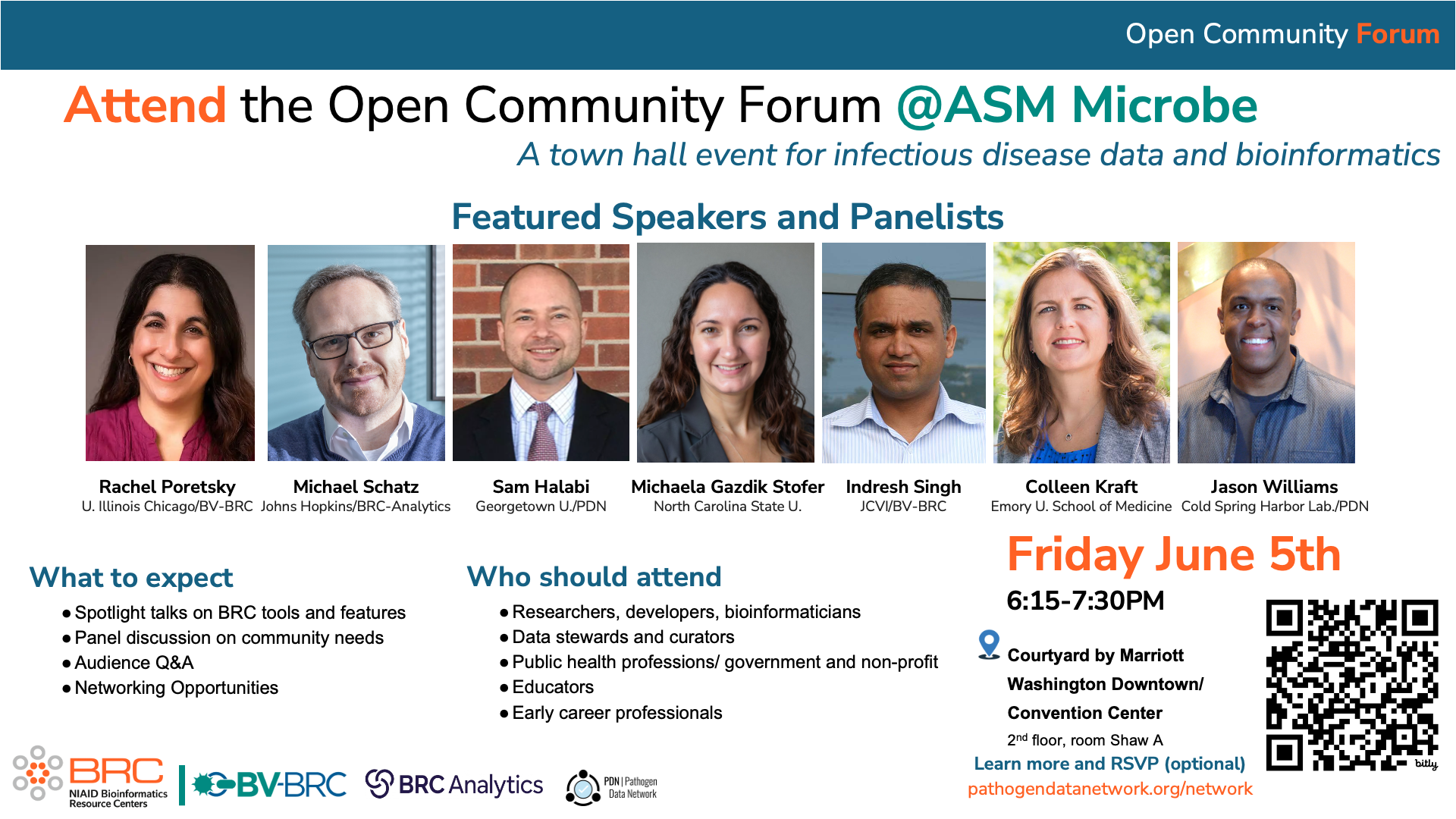 infographic for open community forum at ASM-Microbe
